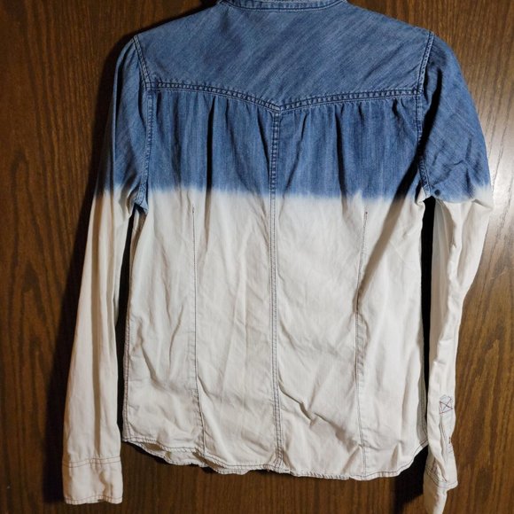 Aeropostale Western Style Ombre Long Sleeve Shirt Size Medium - Picture 3 of 9